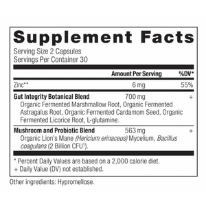 Leaky Gut & Detox Support Supplement Facts