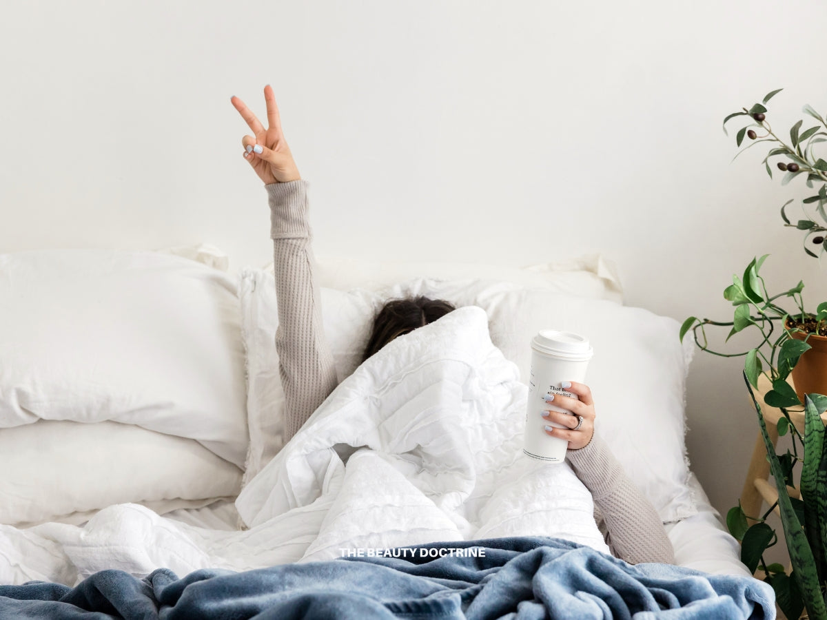 Woman sleeping peacefully — natural tips to improve sleep quality