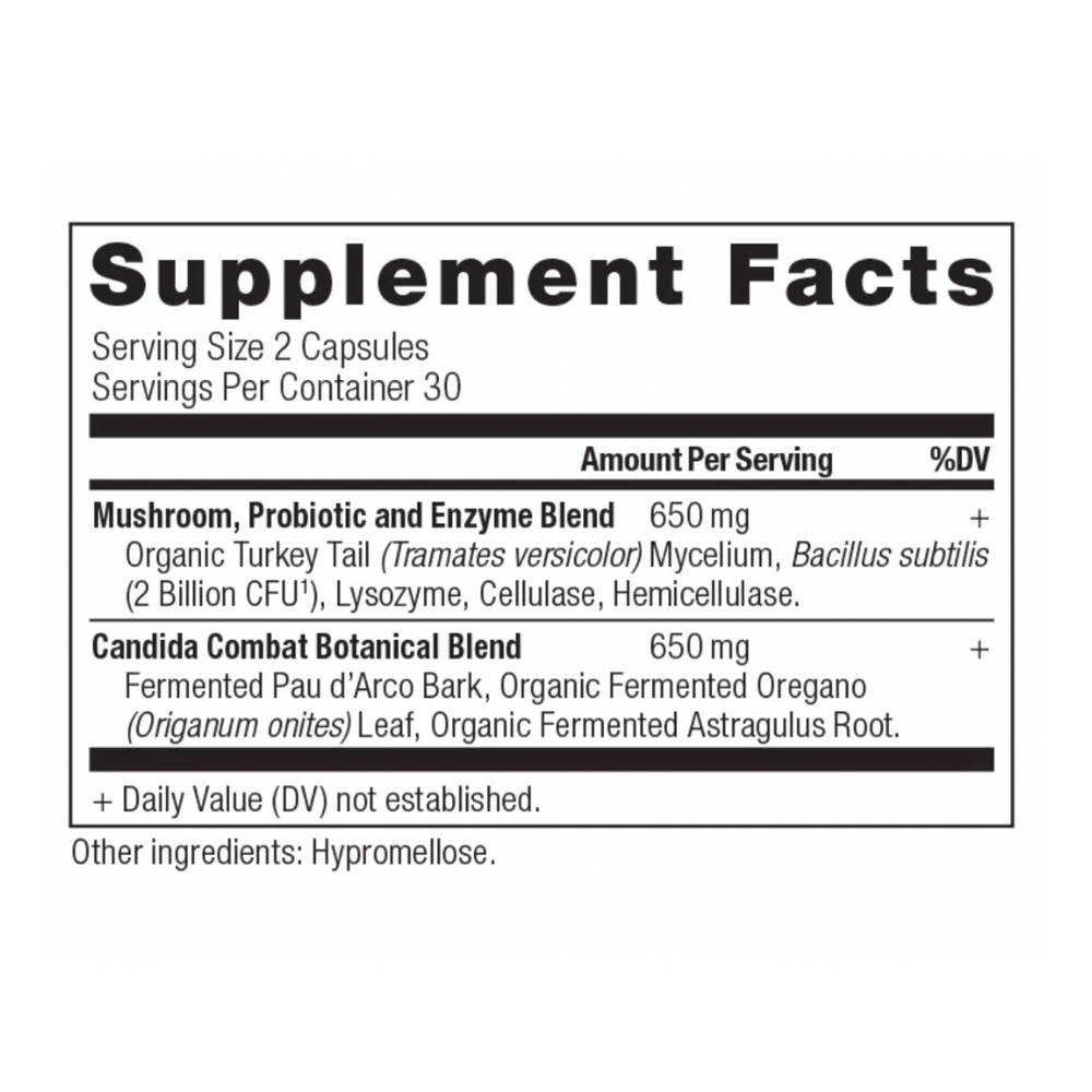 
                
                    Load image into Gallery viewer, Candida Gut &amp;amp; Inflammation Support Supplement Facts
                
            