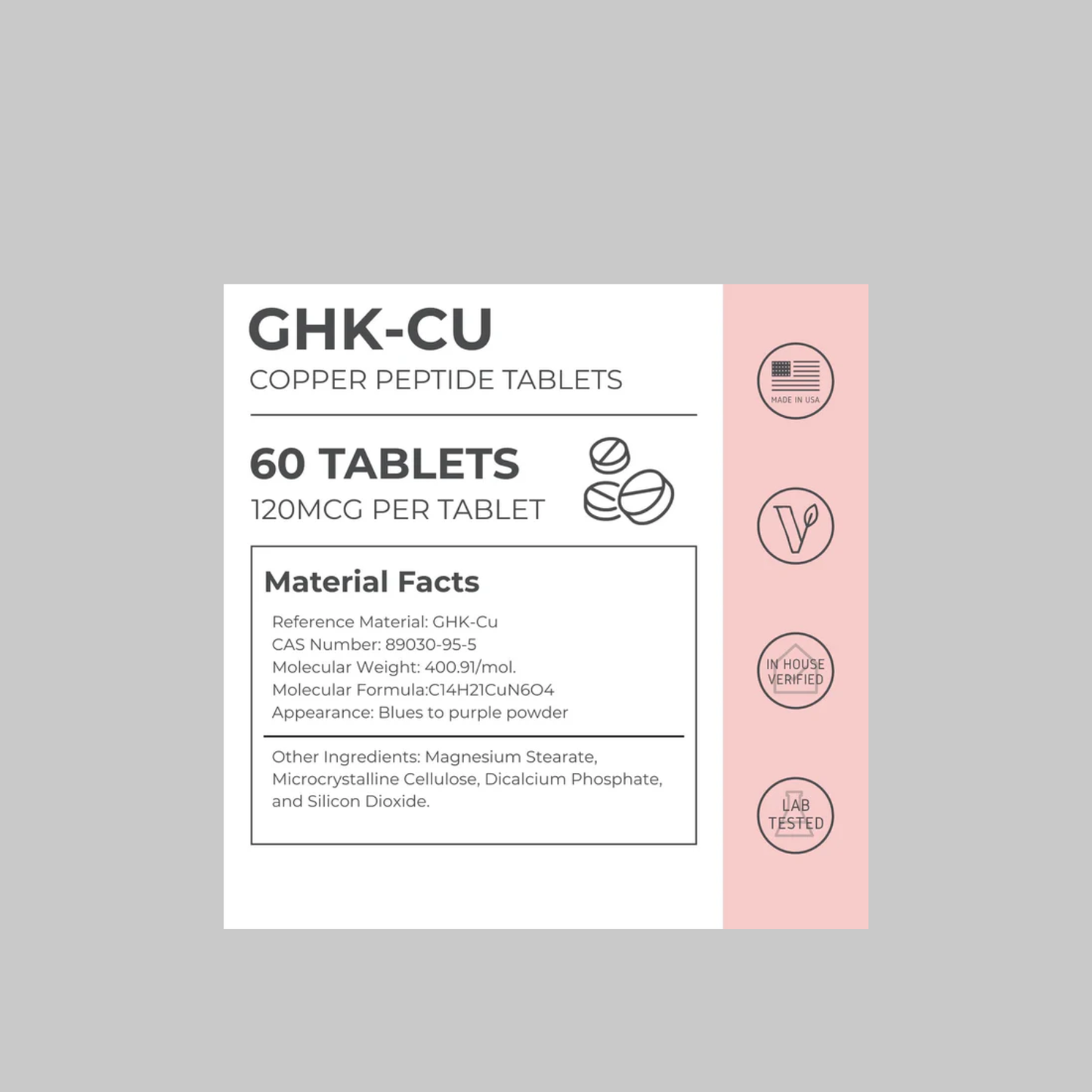 GHK- CU COPPER PEPTIDES TABLETS The Beauty Doctrine GHK- CU COPPER PEPTIDES TABLETS The Beauty Doctrine