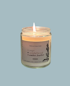 Natural Candle w/ Organic Cotton Wick, Coconut Wax