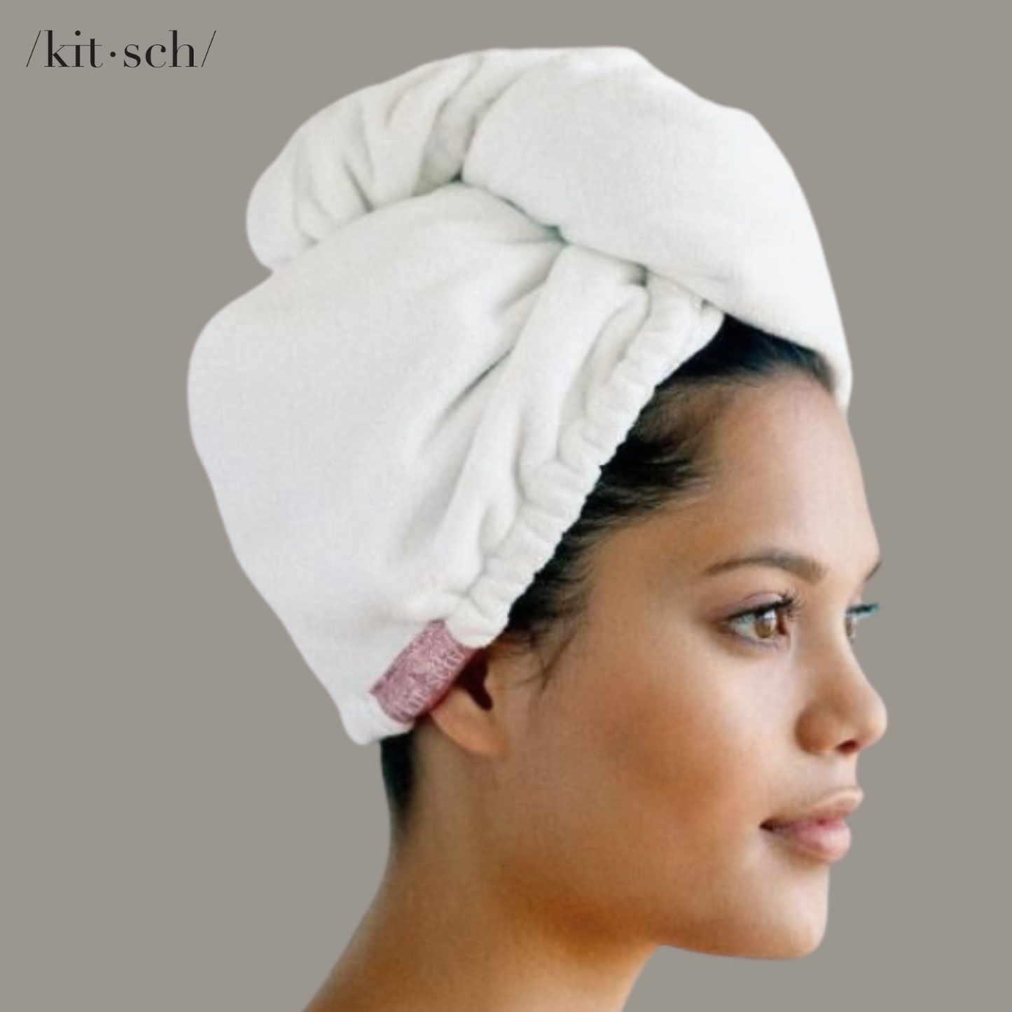 KITSCH Microfiber Hair Towel - White