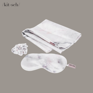 KITSCH Satin Sleep Set - Soft Marble